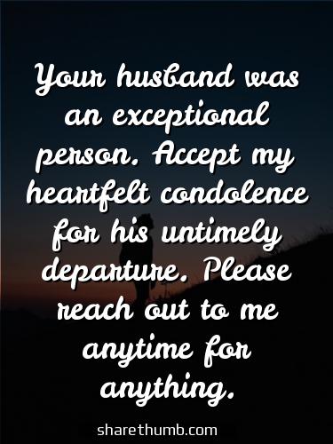 examples of sympathy notes for loss of husband